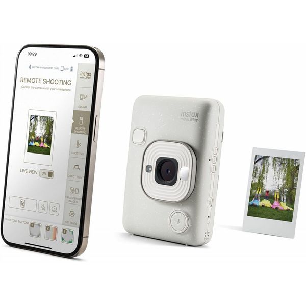 Fuji Instax Mini LiPlay Hybrid Instant Camera Misty White