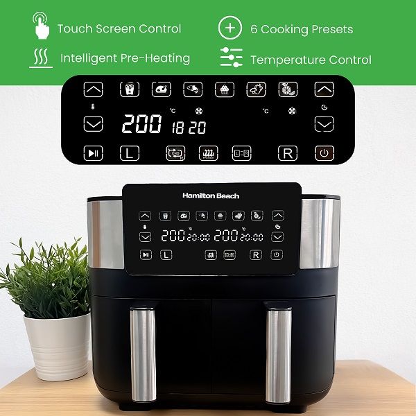 Hamilton Beach 8L Dual Basket Air Fryer 2850W