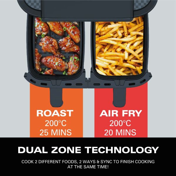 Hamilton Beach 8L Dual Basket Air Fryer 2850W