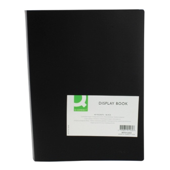 Q-Connect Display Book 40 Pocket Black