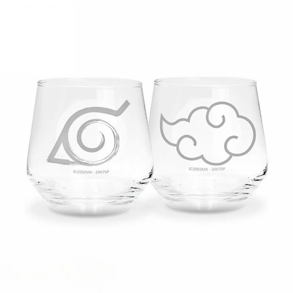 Naruto Konoha & Akatsuki - 2 Glass Set
